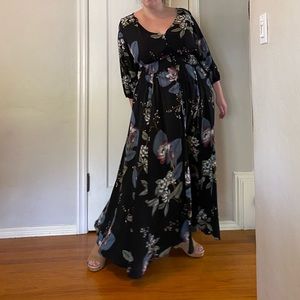 City Chic Floral long sleeve maxi dress